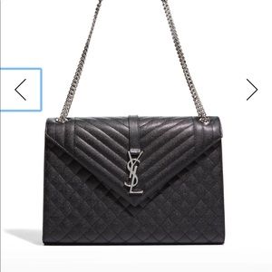 Saint Laurent matelasse grain de poudre envelope bag